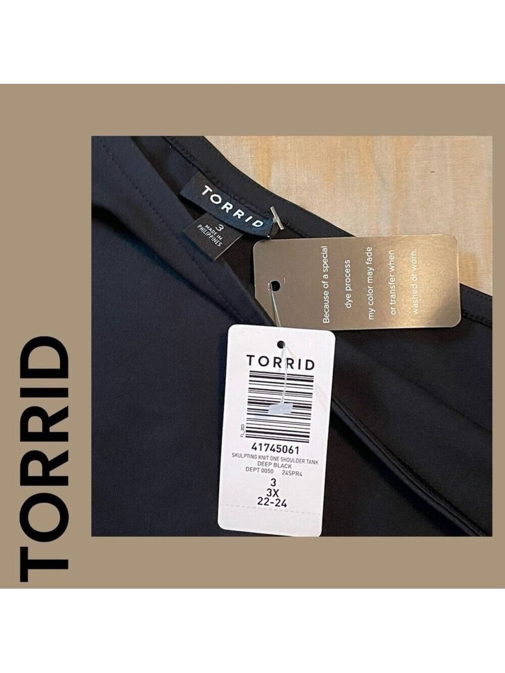 Torrid Sculpting Knit One Shoulder Tank in 3X 22/24 NWT - Picture 11 of 17
